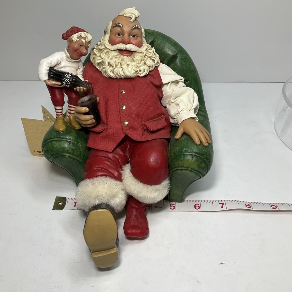 Kurt S. Adler Vintage Fabriche Coca Cola Santa And Elf No Box - Picture 11 of 13
